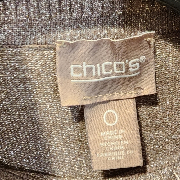 CHICO'S Gray glittered Turtleneck sweater size 0 - Picture 10 of 11